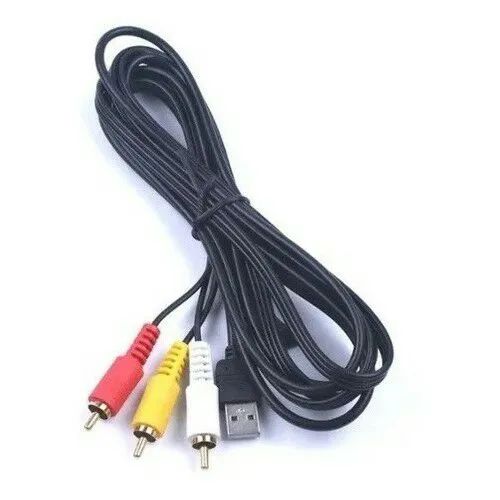Cabo Adaptador USB Macho X 3 Rca Macho AV 1.5 Metros - Foto 2