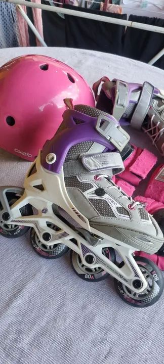 PATINS COM ASSESSÓRIOS OXELO ORIGINAL  - Foto 5