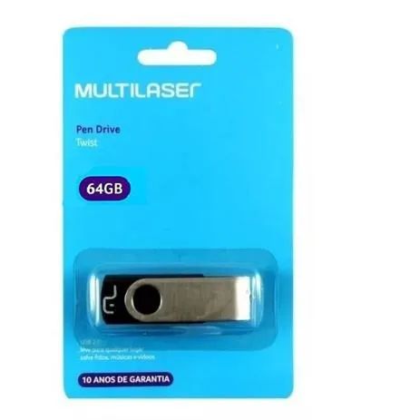 Pendrive Twist Preto 64gb Multilaser - Pd590 - Foto 3