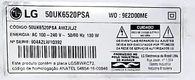 Placa principal  da tv LG  50Uk6520PSA  - Foto 4