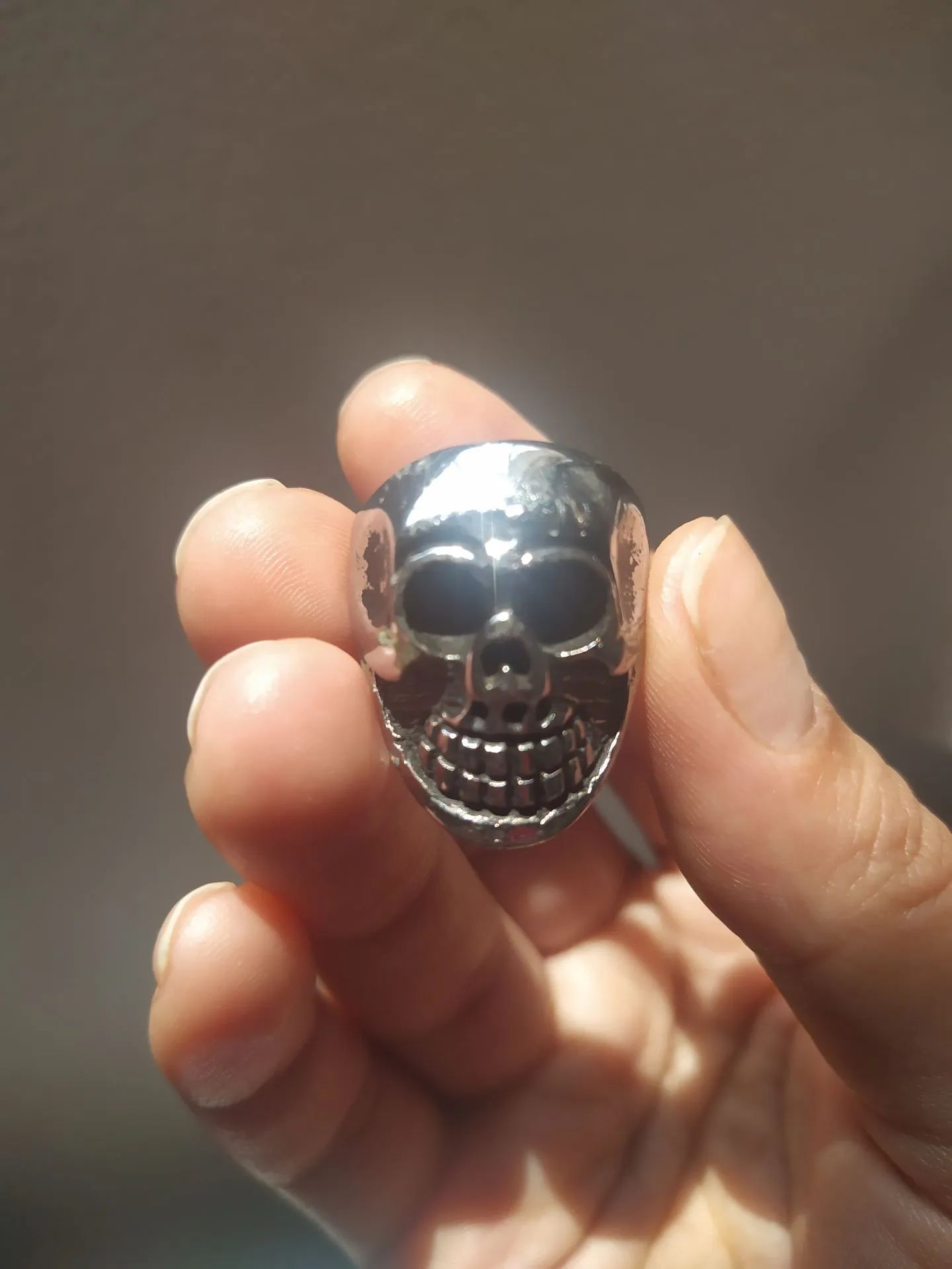 Anel de caveira masculino  - Foto 2