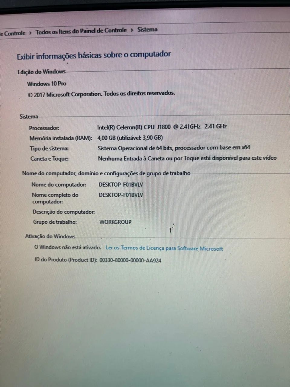 Desktop computador Intel celeron 4gb ram 500 gb hd Windows 10 - Foto 2