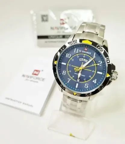 Relogio Masculino Naviforce Platinum Silver Blue Original - Foto 3