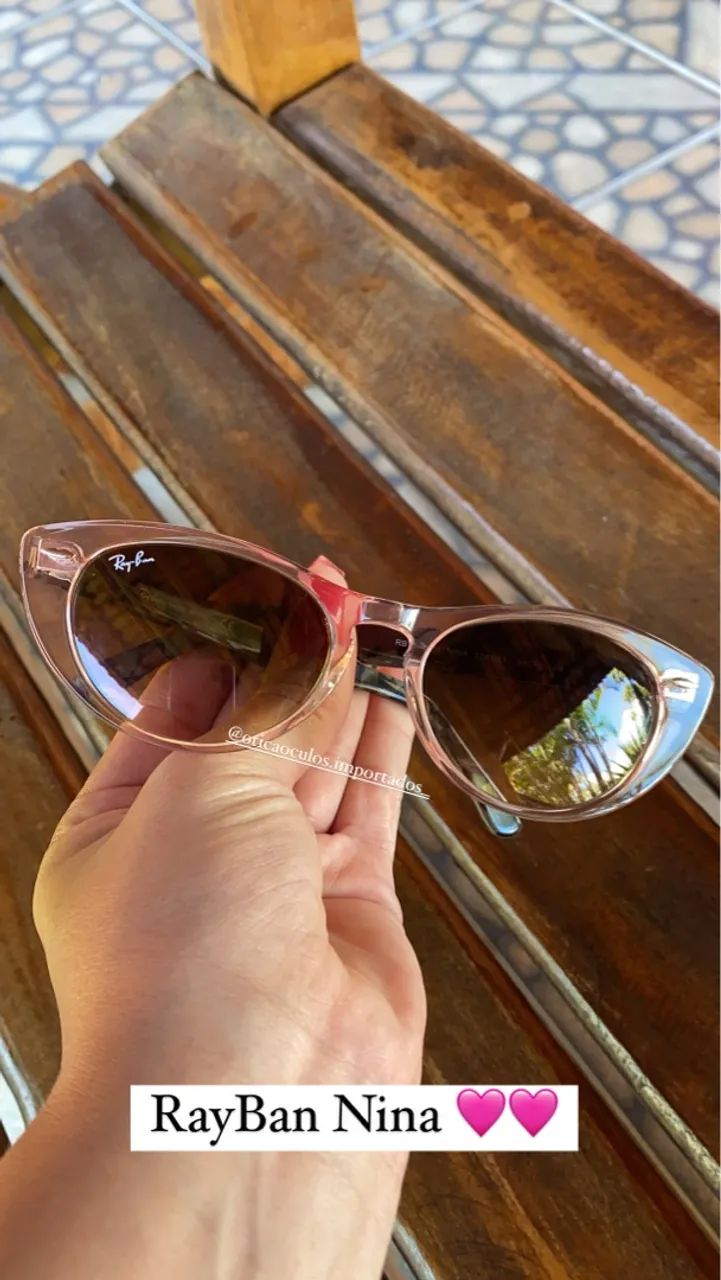 Óculos de Sol Ray-Ban Nina Rose - Elegância e Proteção - Foto 2