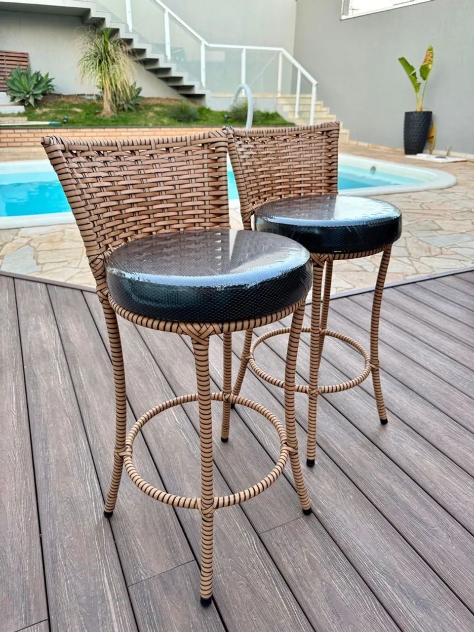 Banquetas de balçao em vime - Foto 3