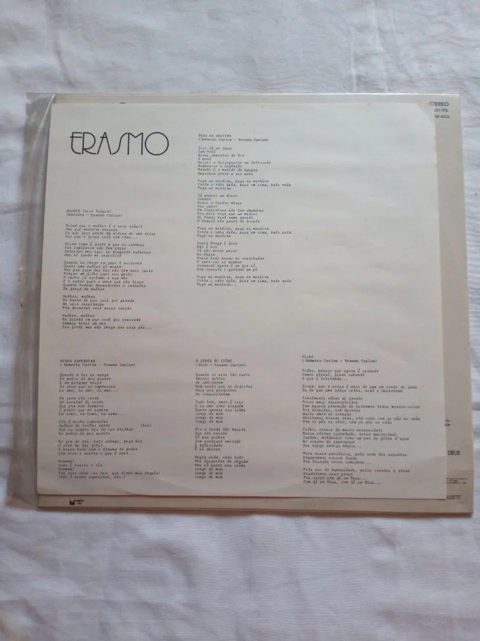 DISCO DE VINIL - ERASMO MULHER  - Foto 3