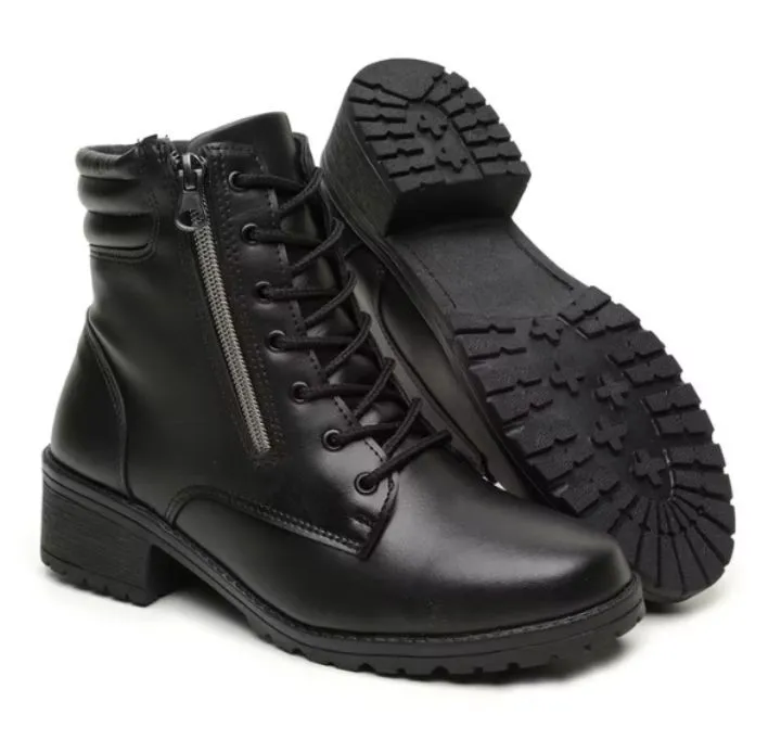 Bota Coturno Feminina Preta 38