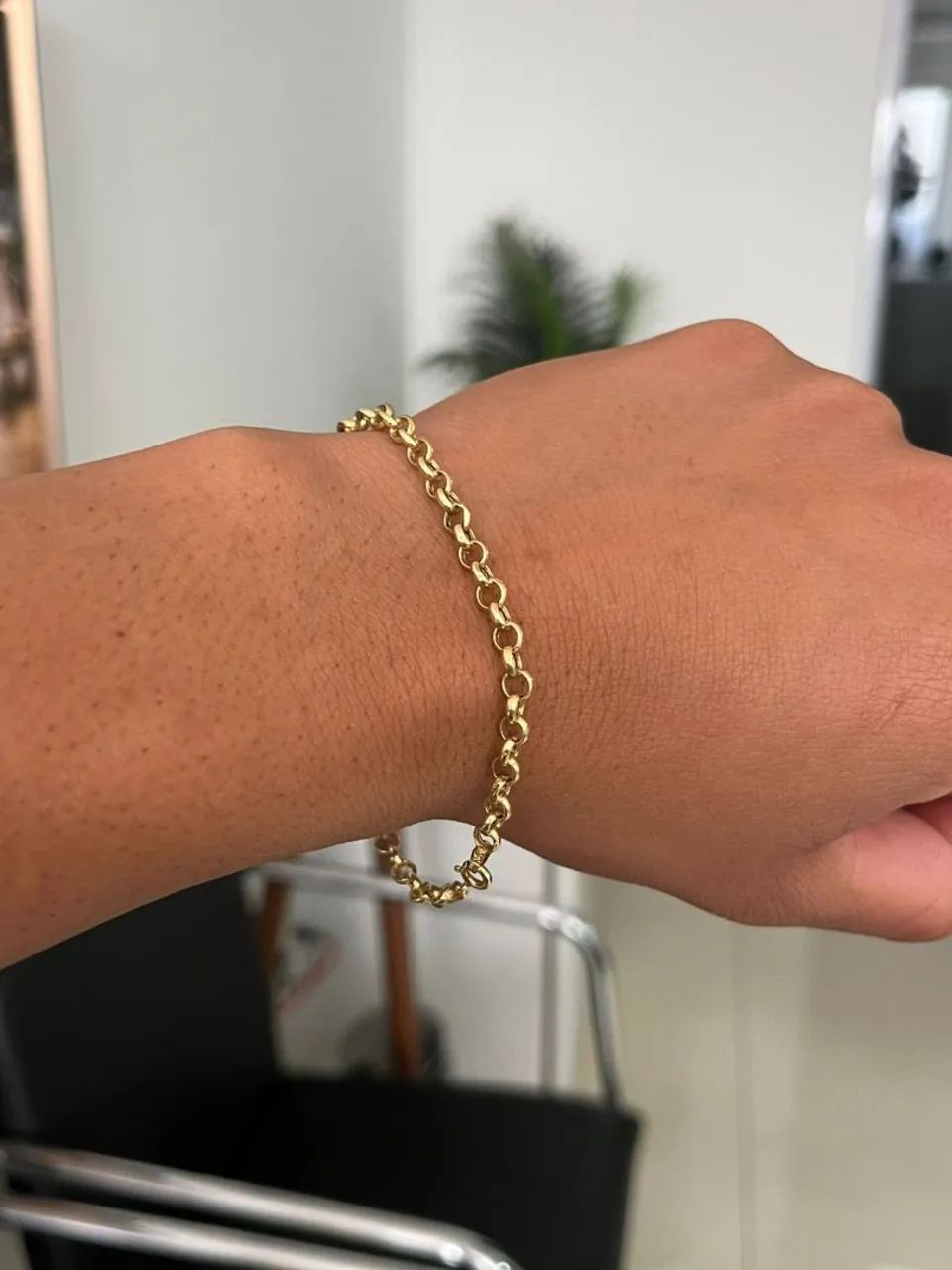 Pulseira Portuguesa Feminina de Ouro18k  - Foto 4