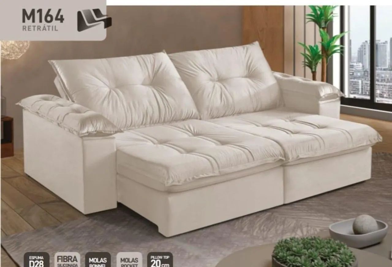 Sofá retrátil reclinável molas ensacadas  - Foto 2