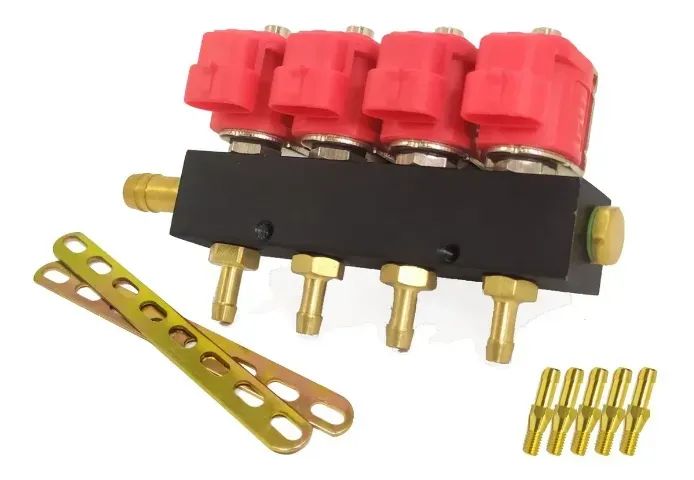Flauta Bicos Injetores para kit gnv 5ª Geração Mp48 kgm igt tomasetto entre outros