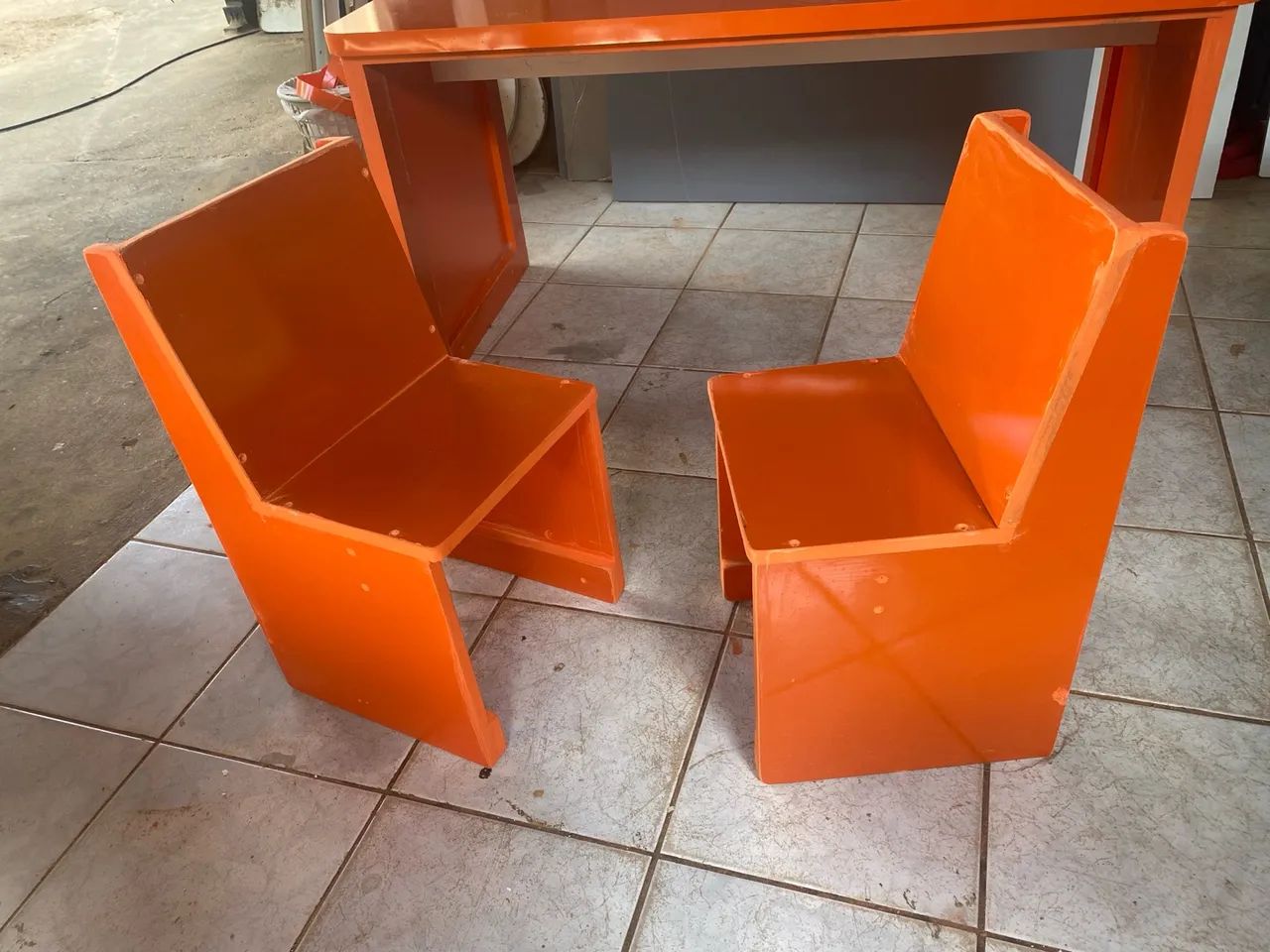 Mesa Infantil Laranja com 2 Cadeiras - Foto 3