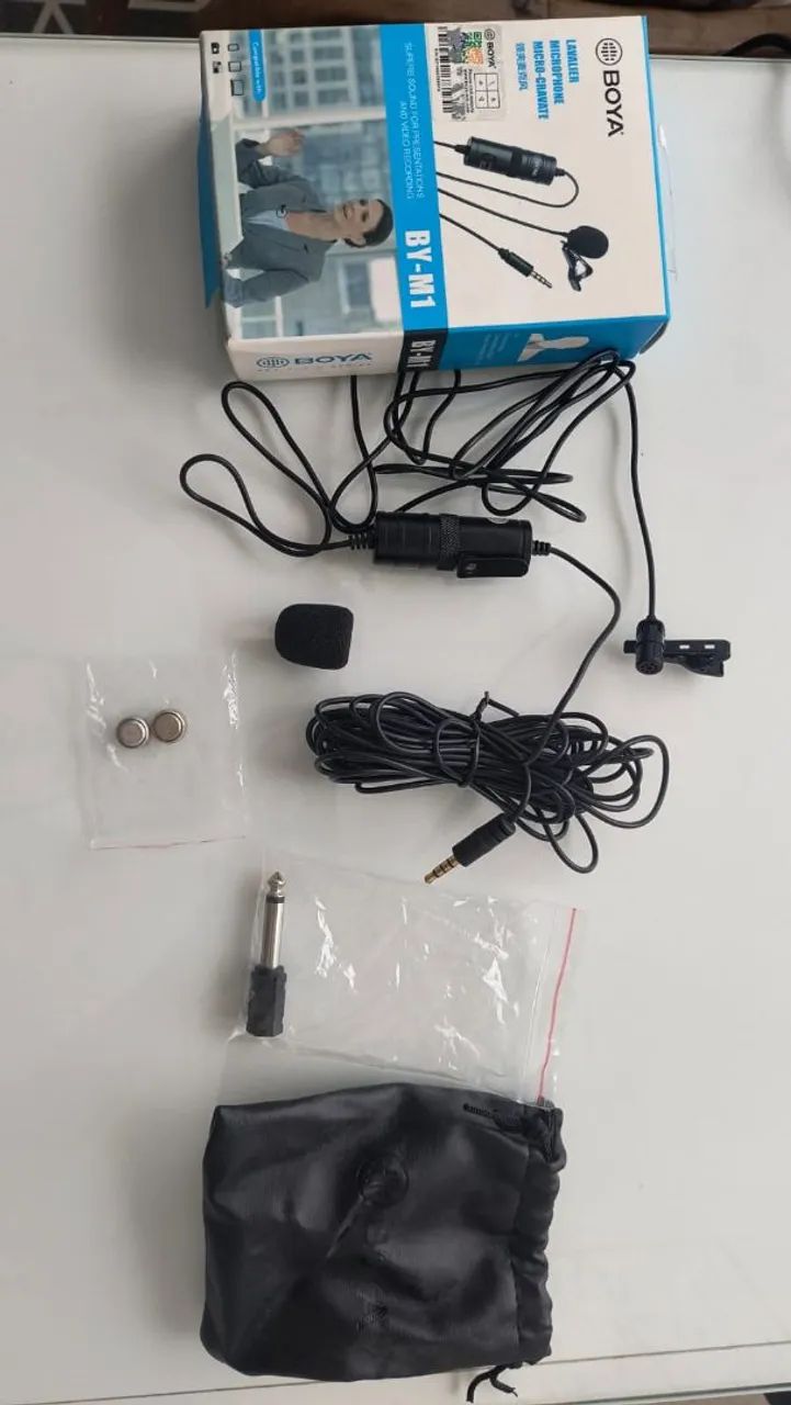 Microfone de Lapela BOYA BY-M1 Novo