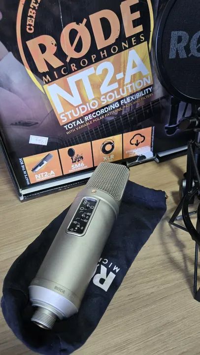 Microfone Rode NT2-A Condensador com Pop Filter - Foto 2