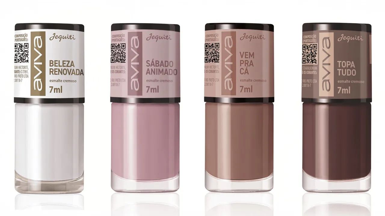 Esmaltes Jequiti Aviva - Cores Variadas