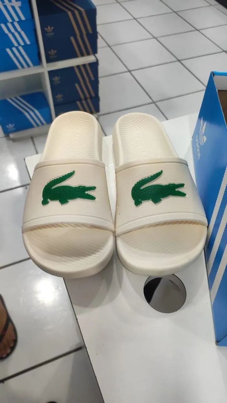 Chinelos Lacoste Branco