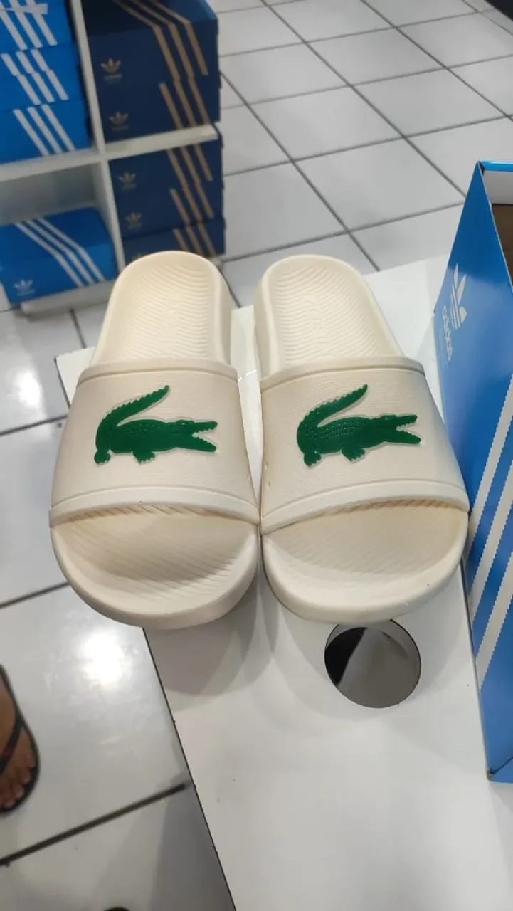 Chinelos Lacoste Branco