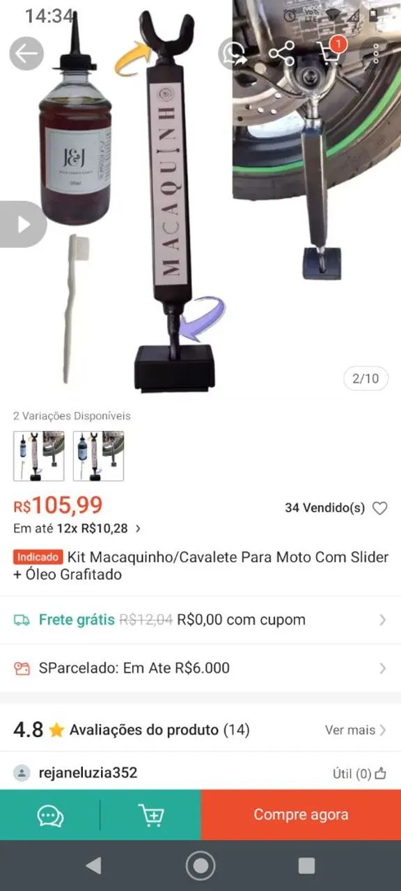 Cavalete Moto Universal - Foto 3