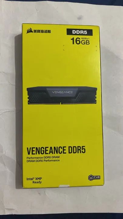 Memória RAM Corsair Vengeance DDR5 16GB 5600MHz - Nova