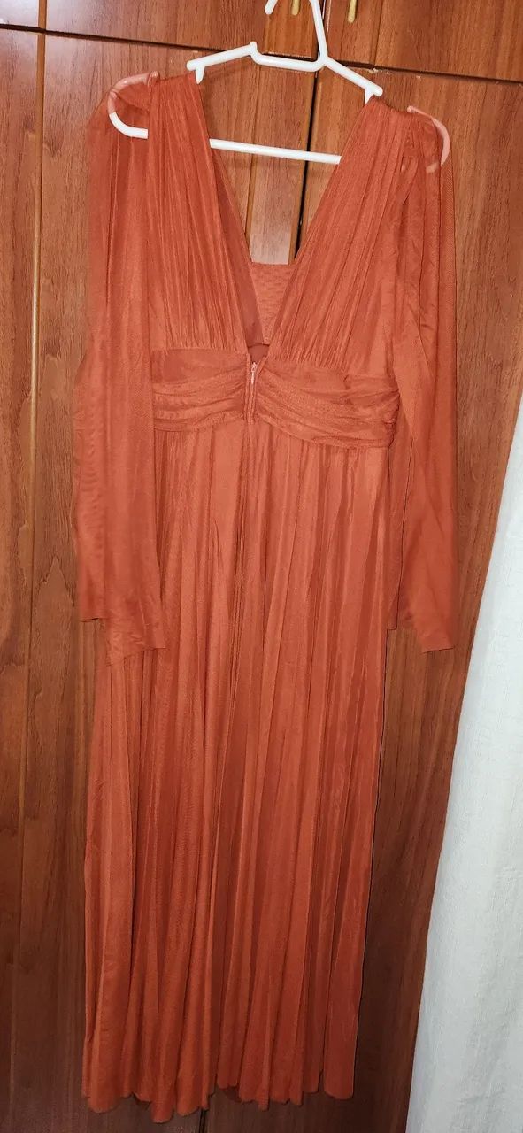Vestido Longo (cor terra cota). - Foto 4