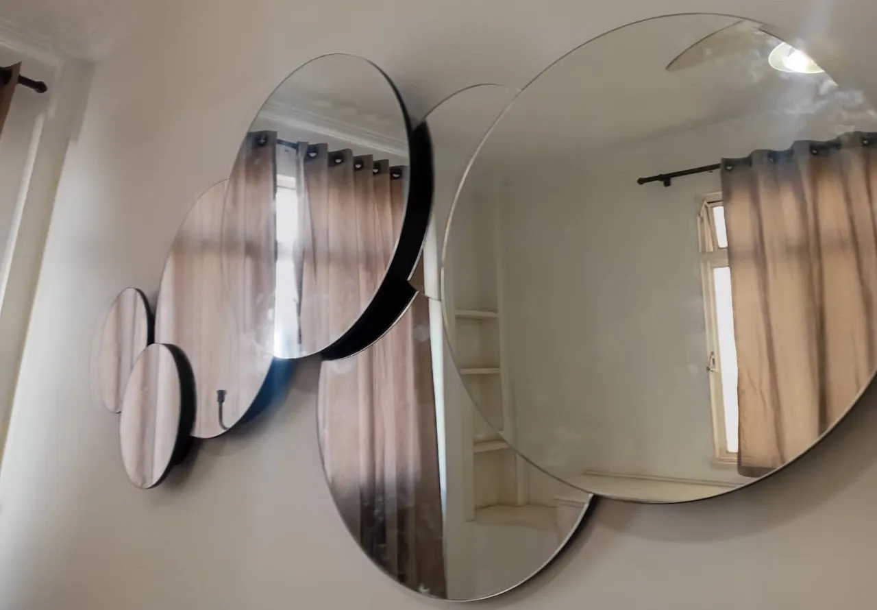 VENDO Espelho Decorativo Redondo Design Moderno