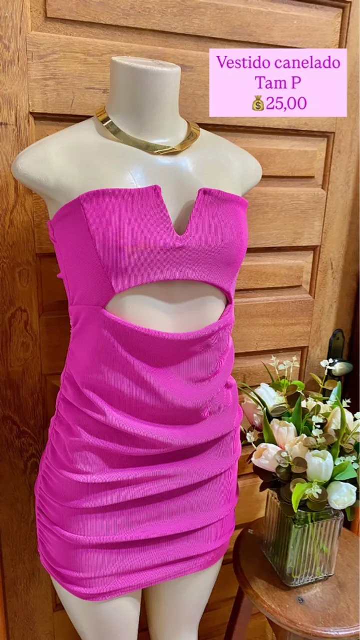 Vestido canelado P