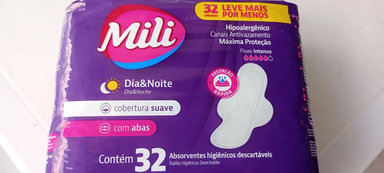 Absorventes Mili Dia & Noite - 32 unidades