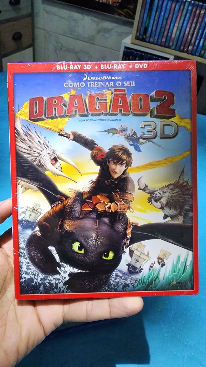 Blu-ray 3D + 2D Como Treinar O Seu Dragão Coleção 1, 2 E 3 Lacrados - Foto 3
