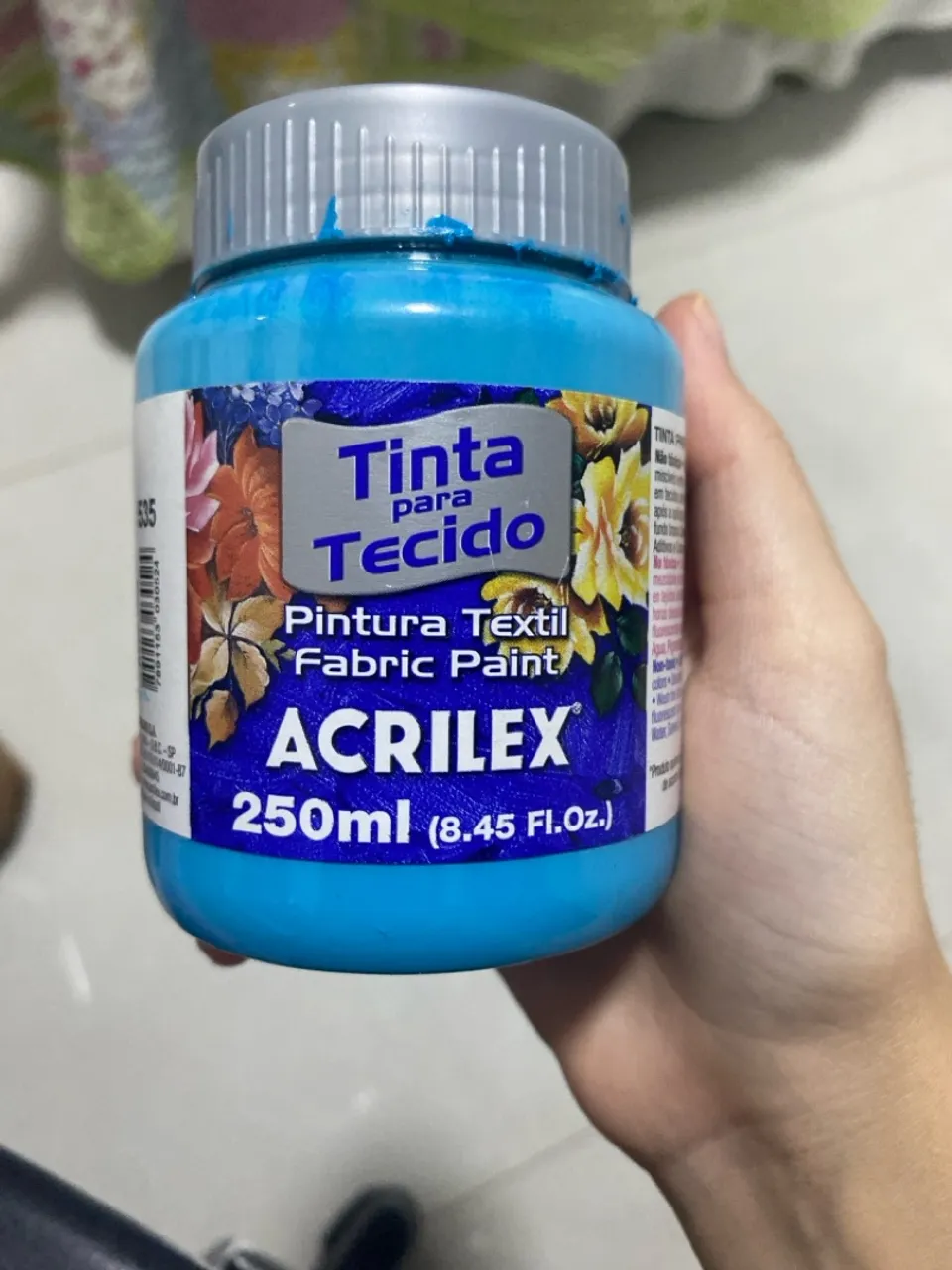 Tinta para Tecido Acrilex 250ml AZUL MAR