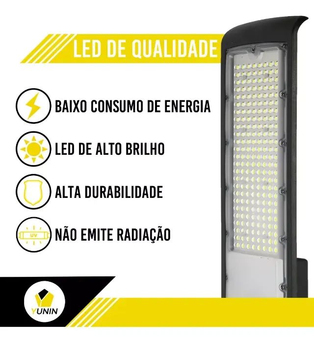 Kit 2 Luminária Led Para Poste 200w Iluminação Pública - Foto 4