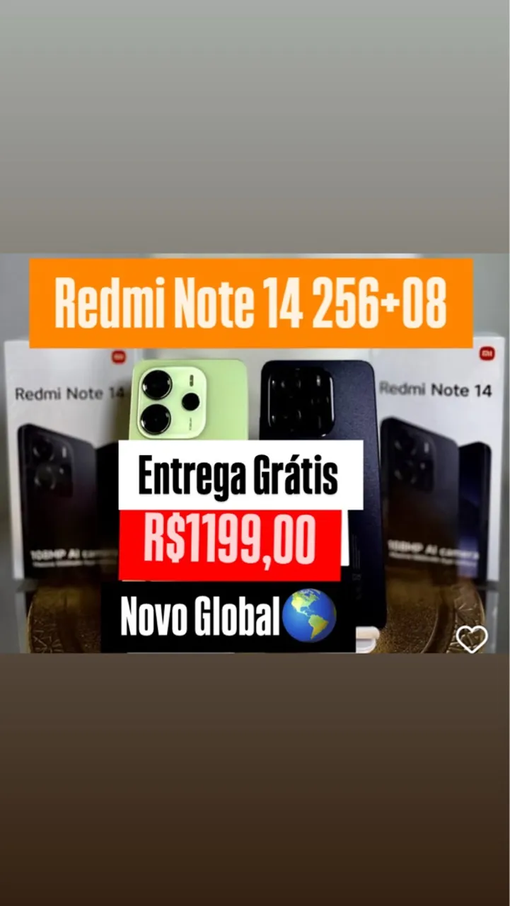 Redmi Note 14 256+08 Novo Oferta Sexta 