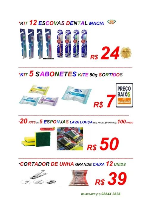 Caixa 50 Unids Brown ou Branca Grande a Melhor Veja Itens P/ Revenda Entregamos - Foto 6