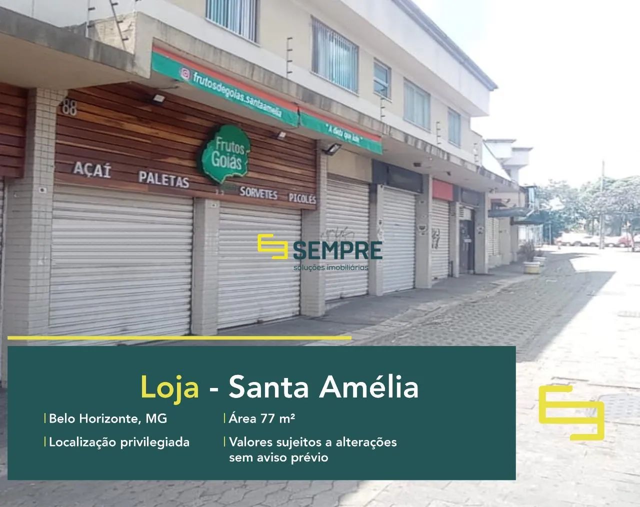Loja para vender no Santa Amélia em Belo Horizonte
