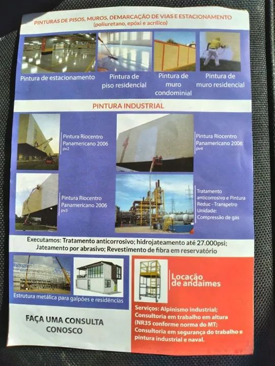 Telhado pintura térmica e montagem estrutural