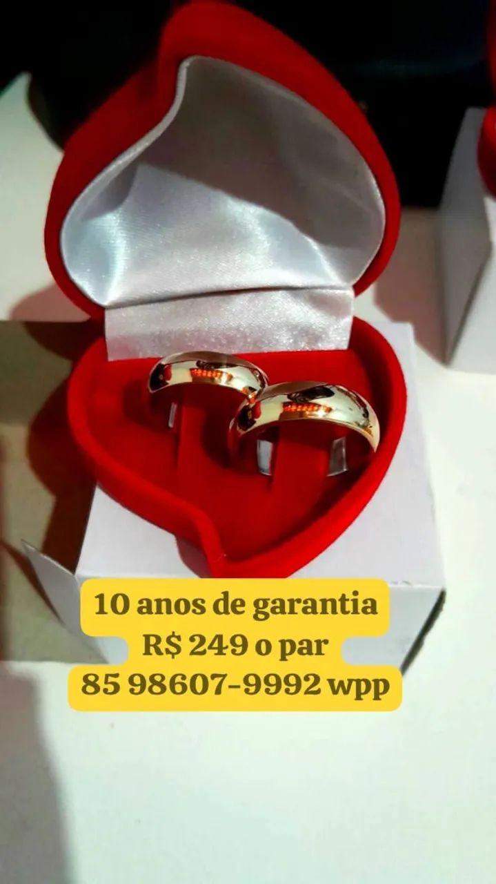 Alianças de Casamento Douradas - FRETE GRÁTIS 