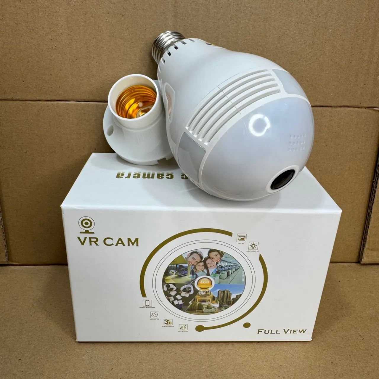 Câmera Espia Wi-Fi Disfarçada de Lâmpada