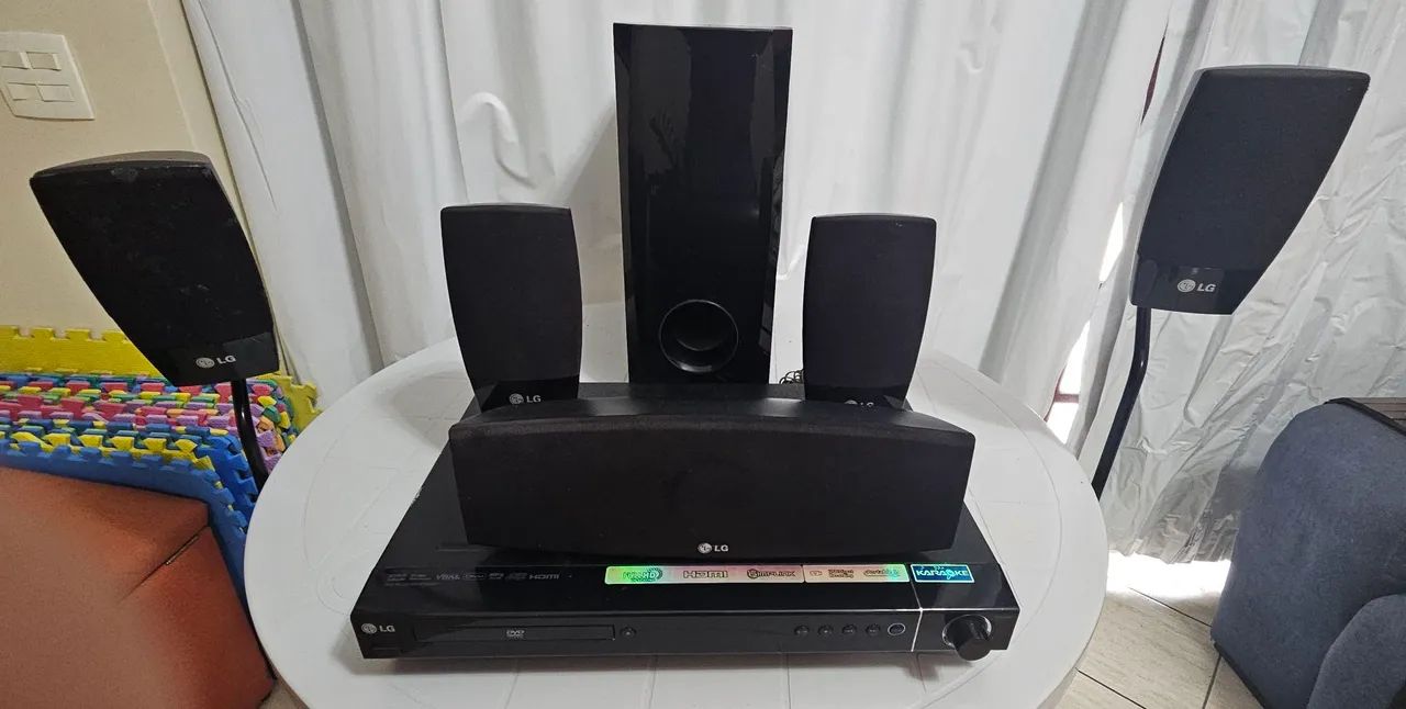 Home Theater LG 5.1, com defeito. - Foto 4