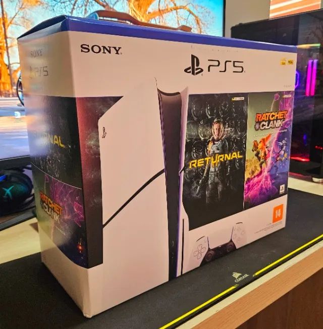 PS5 PlayStation 5 Slim 1TB C/Leitor + 2 Jogos Lacrado NF Garantia *Aceitamos Trocas*