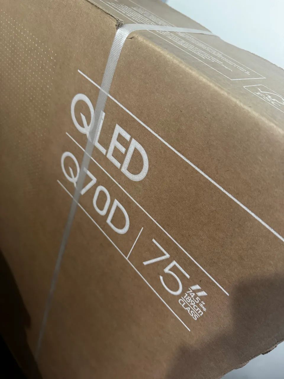 Lacrada na caixa Tv Gamer Qled Samsung 75 120hz hdmi 2.1 4k nota e garantia 