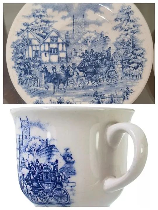 6 Xícaras Para Café Cena Inglesa Biona - Foto 5