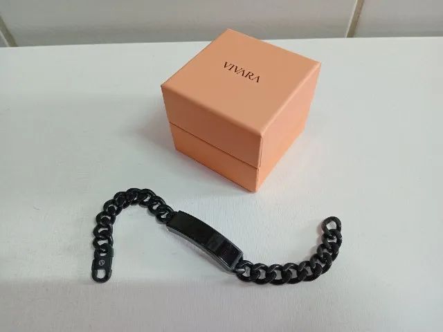 Pulseira Vivara - Aço Preto - 22cm