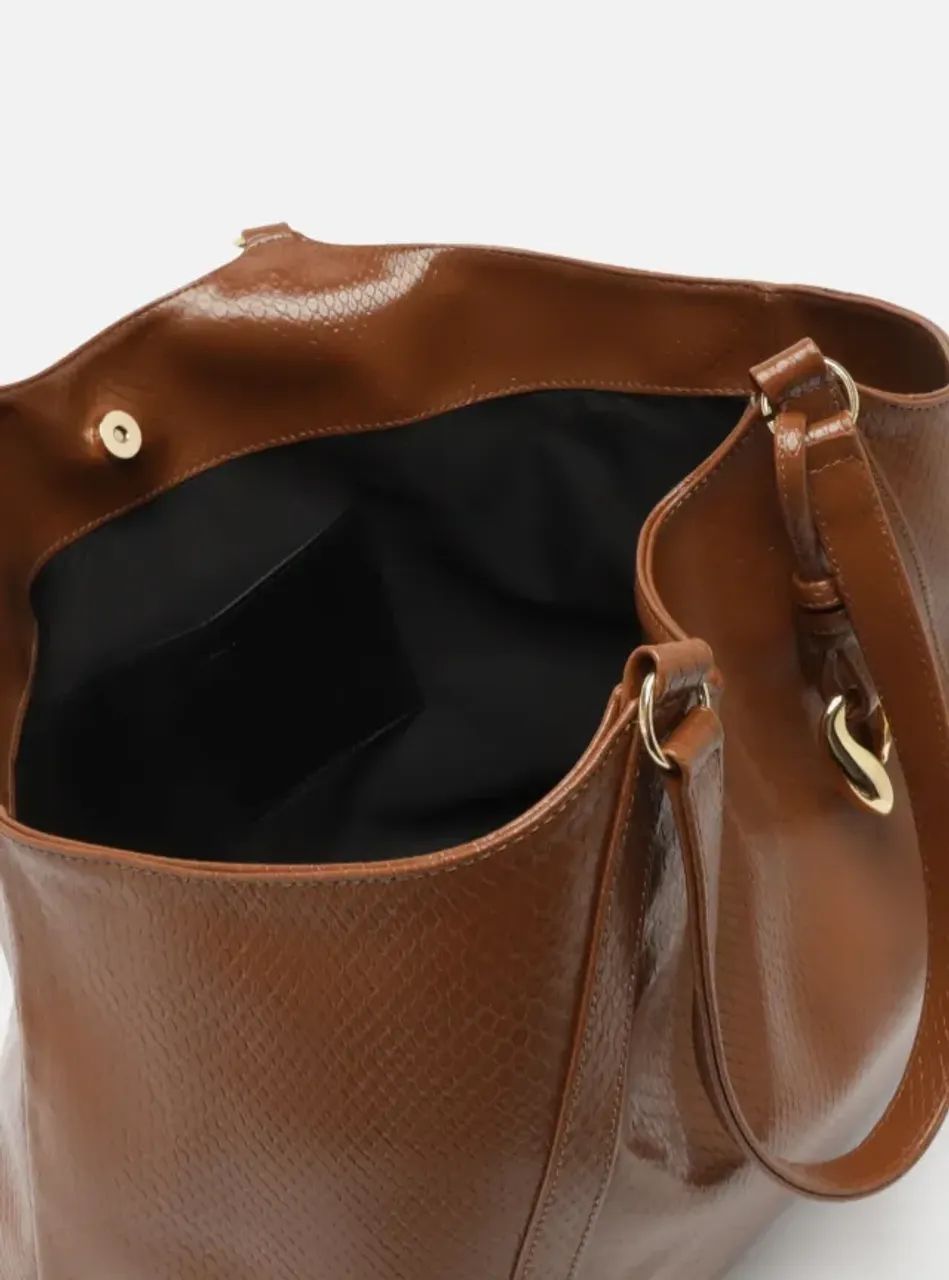Bolsa Shopping Arezzo Nova Original Marrom Grande - Foto 4