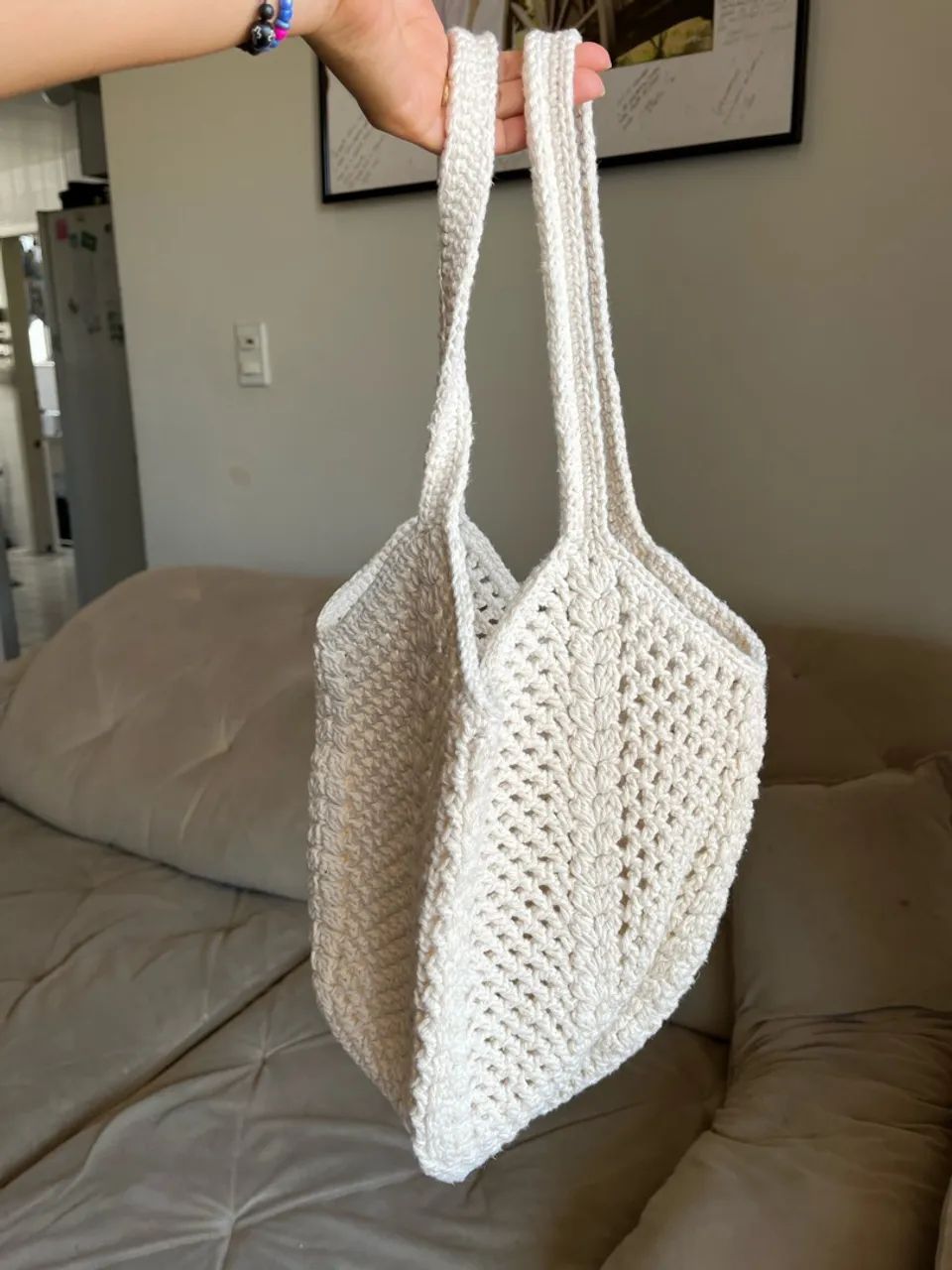 Bolsa ecobag de crochê  - Foto 3