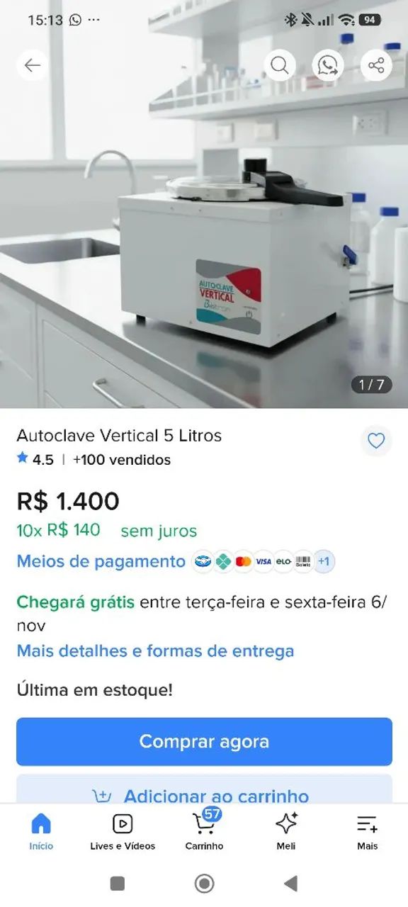 Auto clave vertical BIOTRON 