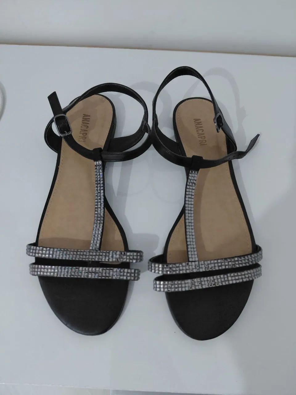 Sandália Ana Capri com strass - Foto 4