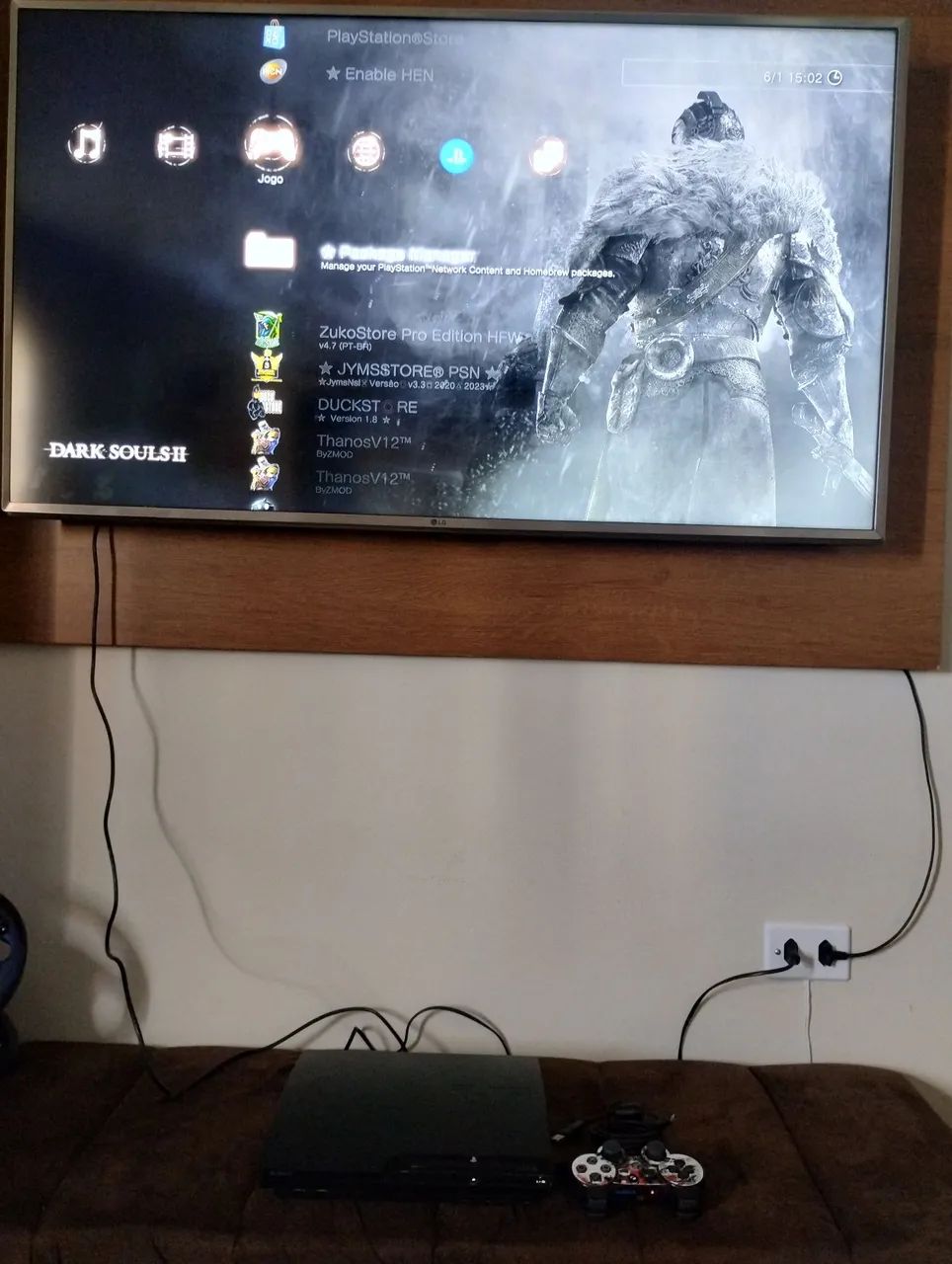 PS3 Slim Desbloqueado com 160GB lotado de jogos - Foto 2