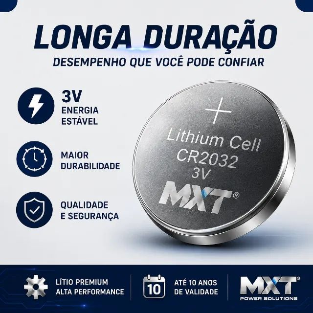 PILHA DE LÍTIO CR2032 3V MXT - Foto 3