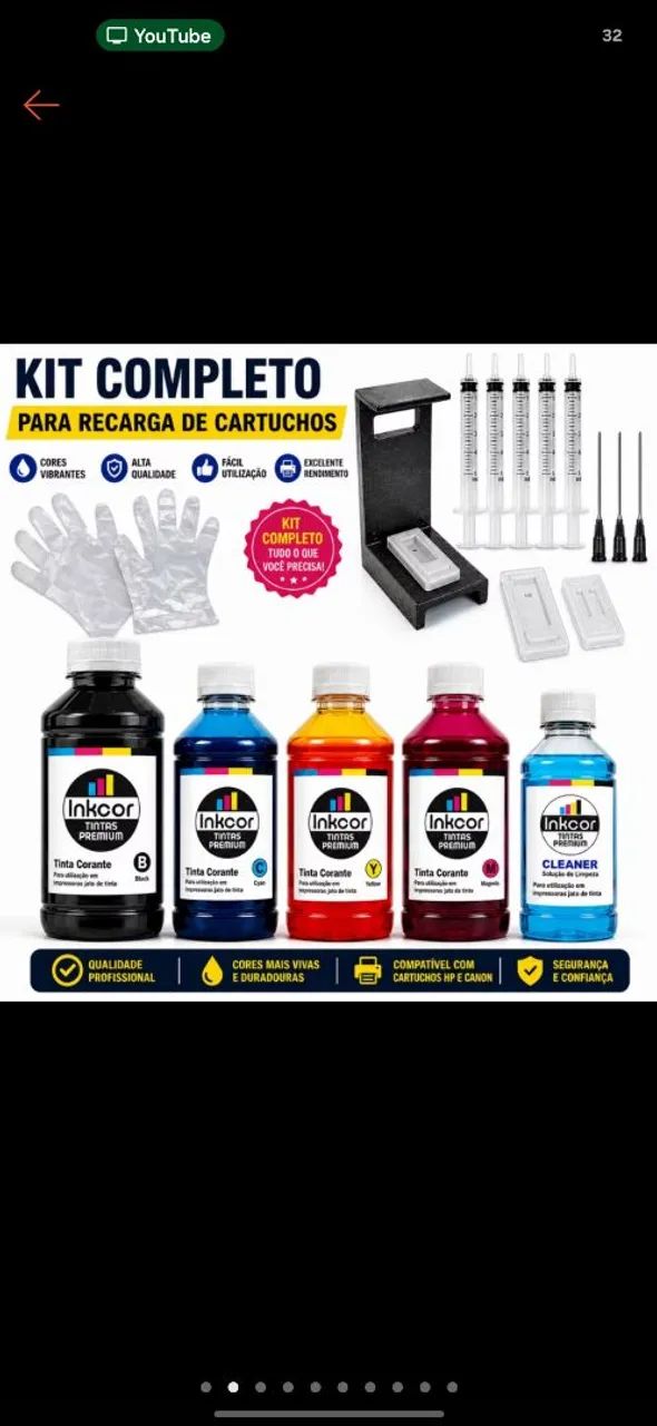 Impressora hp + kit de recarga  - Foto 4