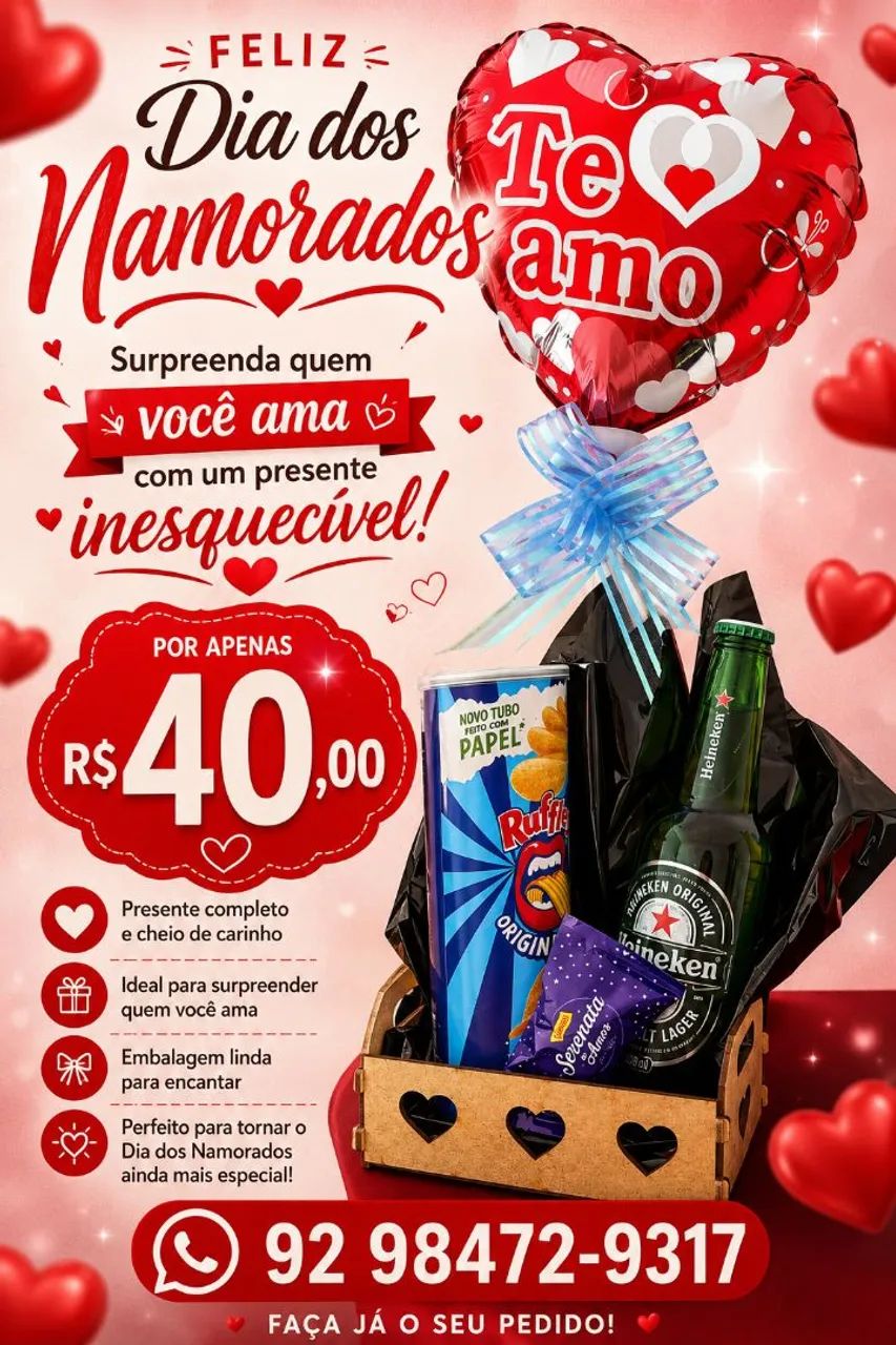 Cestas do dia dos namorados 