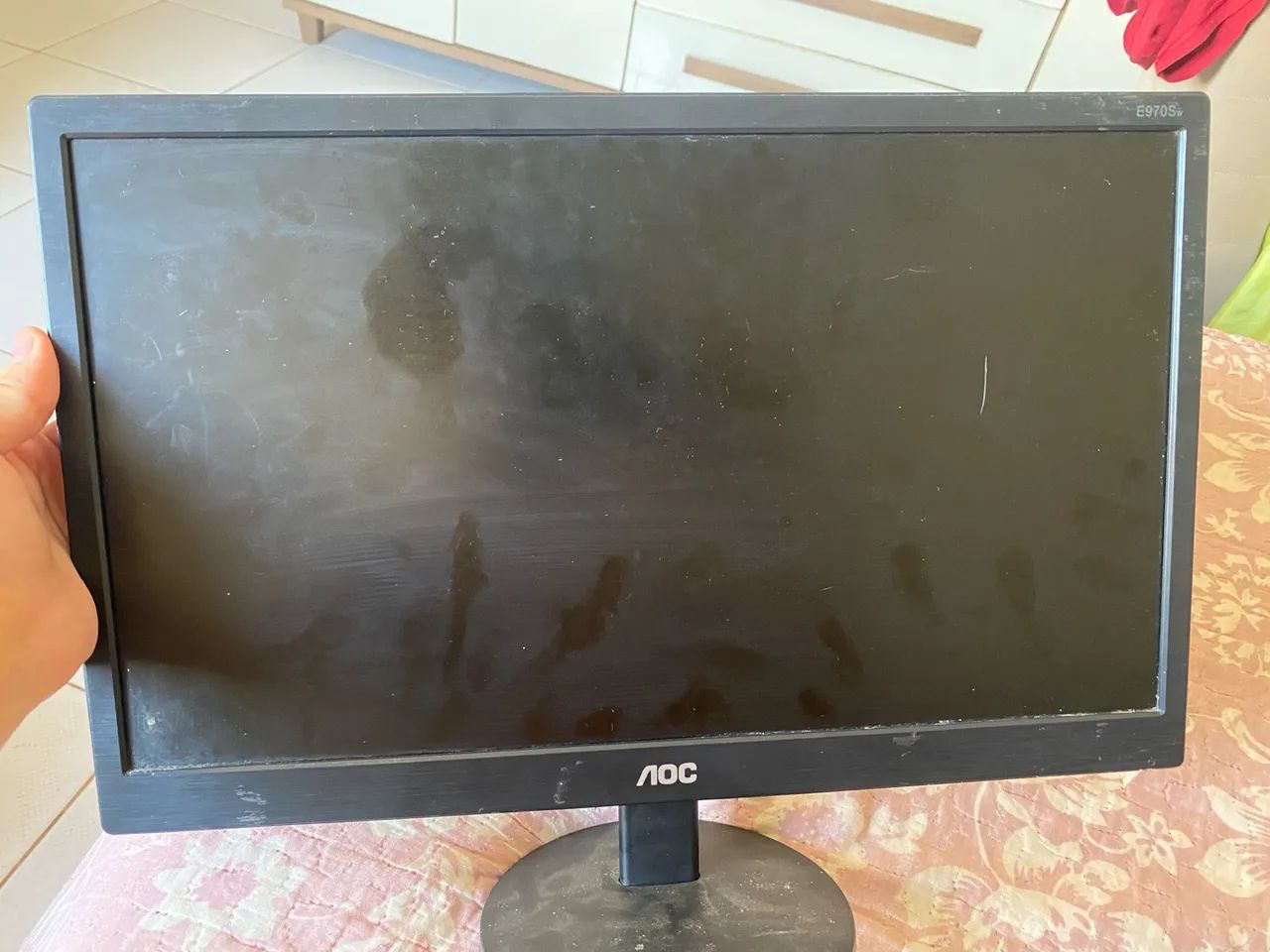  Monitor LED AOC de 18,5 polegadas, modelo e970Swnl - Foto 3