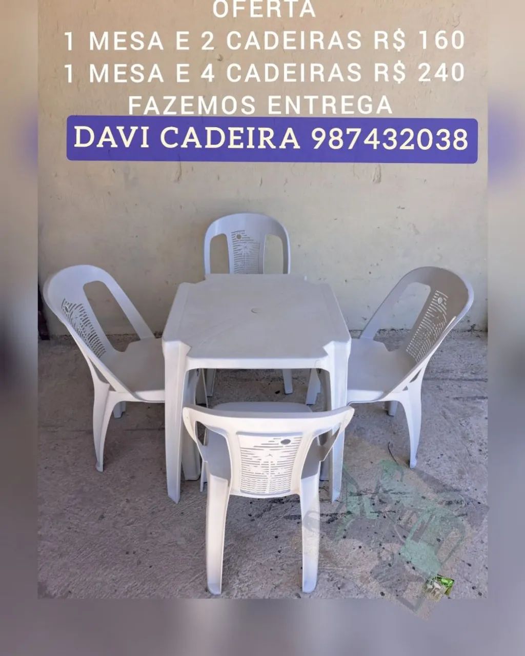 EXCELENTE CONJUNTO DE MESA E CADEIRA DE PLASTICO JDMDMD8D.D8DMS8SMSI D DJD.DIS.EID D8D D.D